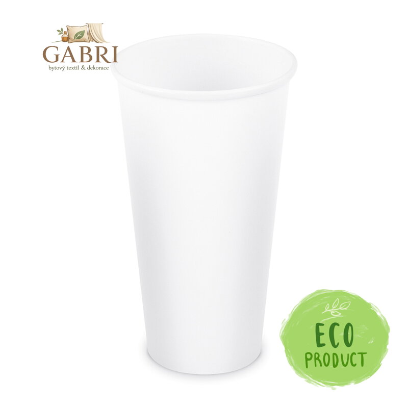 Papírový Kelímek bílý 610ml, XXL (O 90mm), /50ks/
