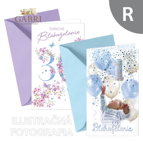 Blahopřejný karta R - blahopřání