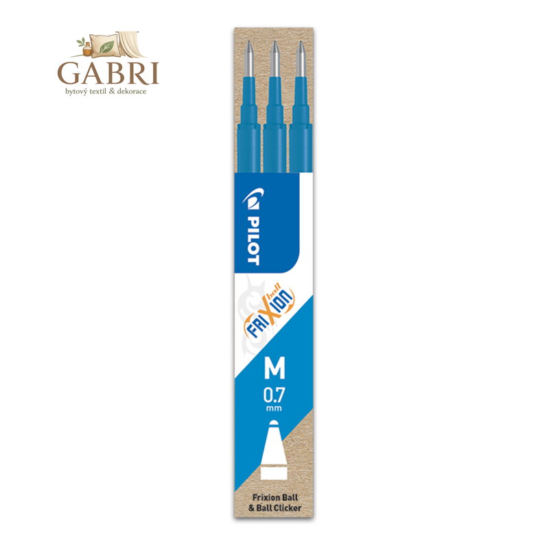 Náplň gumovací PILOT Frixion 0,7 mm/3 ks - nebeská modrá