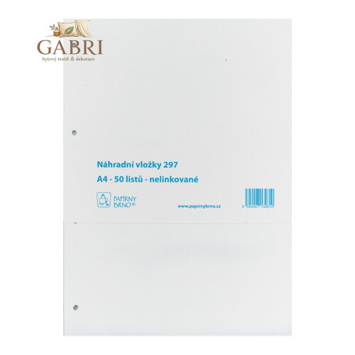 Náplně do kroužkových zápisníků - A4 čisté, 50ks / bal