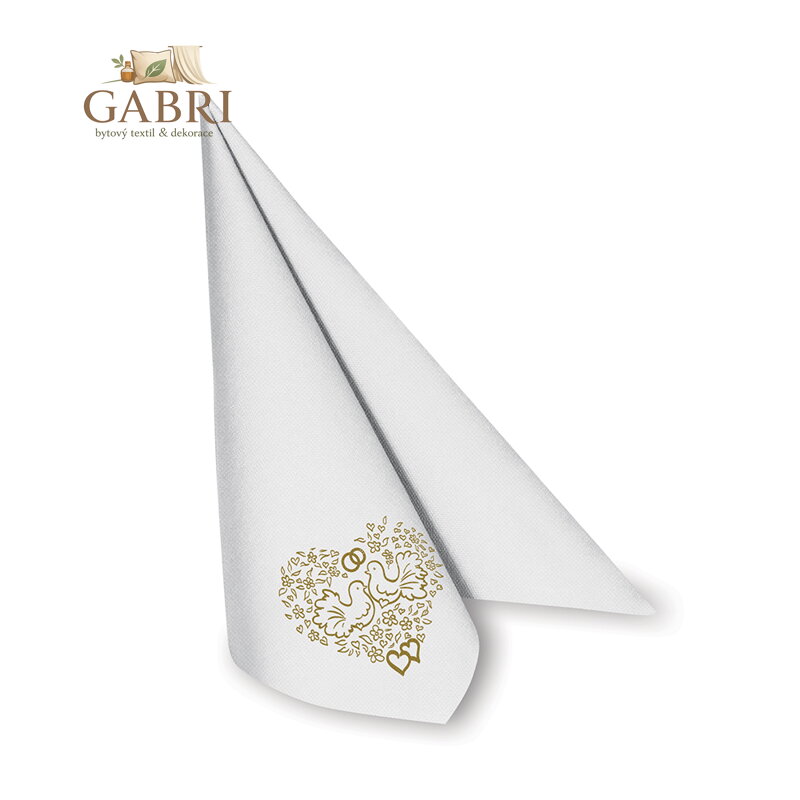 Ubrousky Airlaid 40 x 40 cm SVADBA 50 ks