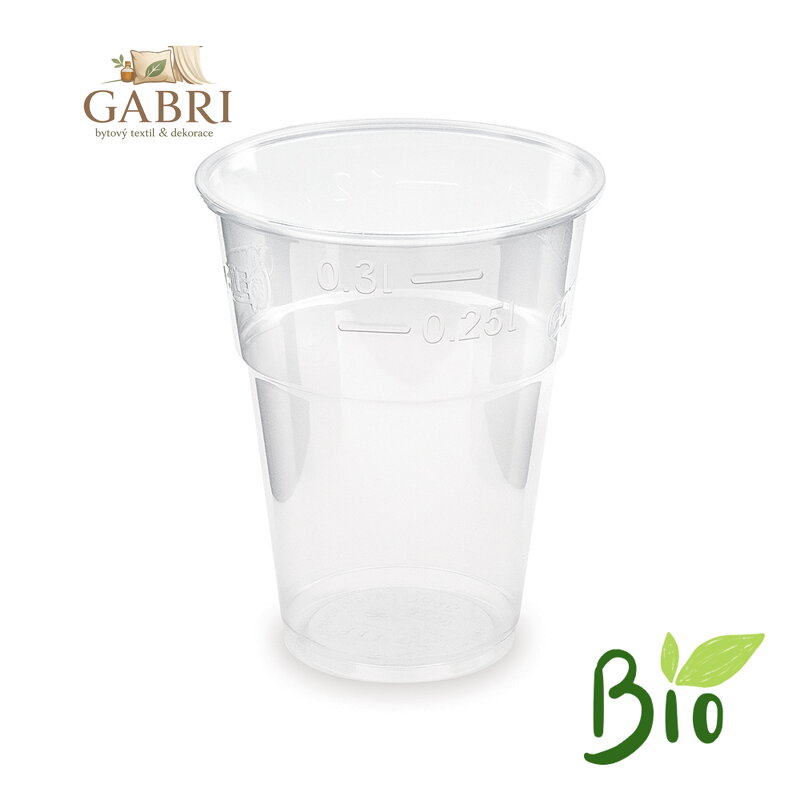 Kelímek průhledný 0,3 l (PLA BIO) 50 ks