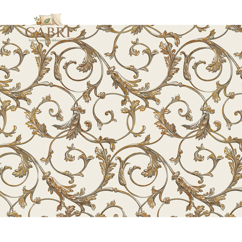 Dárkový balicí papír FLORENTIA 70x100 cm - zlatobéžový vzor