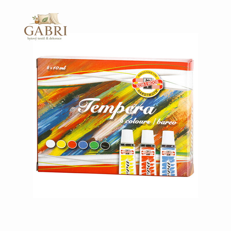 Barvy temperové 10 barev x 10 ml