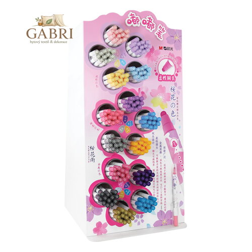 Prezentační stojan M&G Oboustranný popisovač v peru Sakura - 216 ks