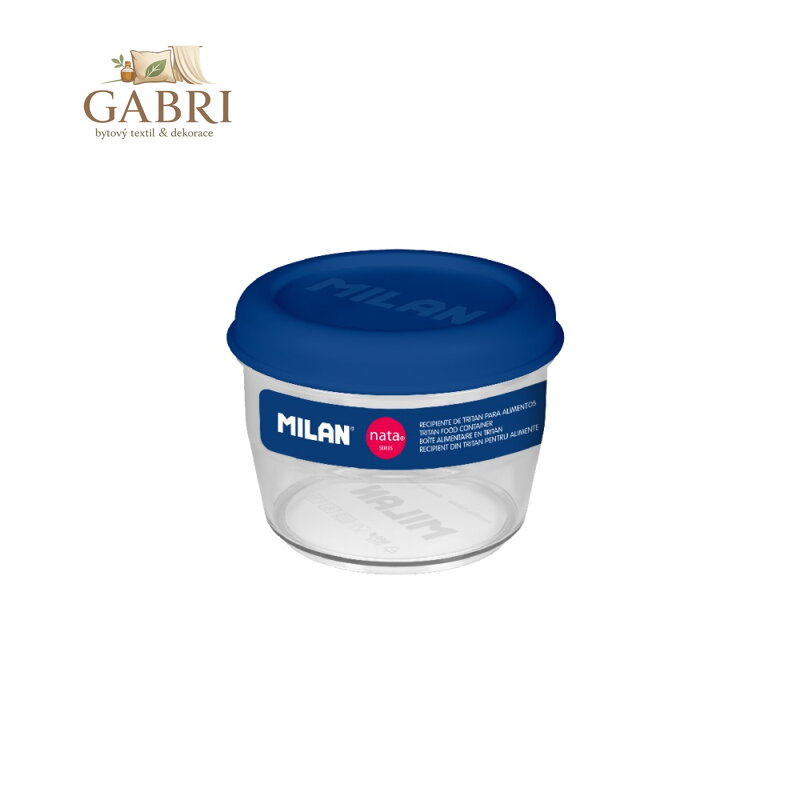 Box na potraviny kulatý MILAN Tritan (nata 624 series) 0,5L - modrý