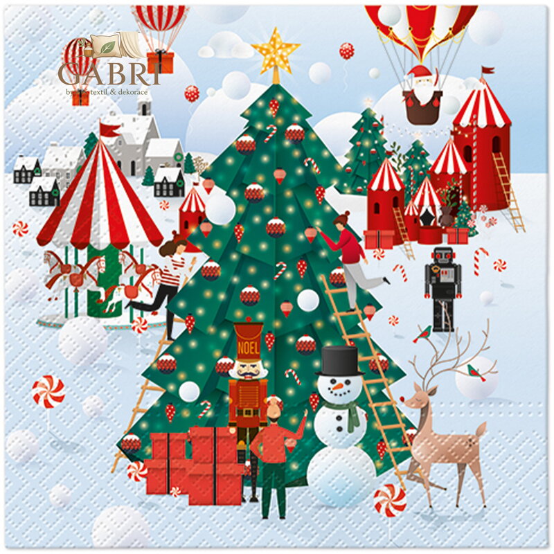 Ubrousky PAW L 33x33cm Christmas Atmosphere