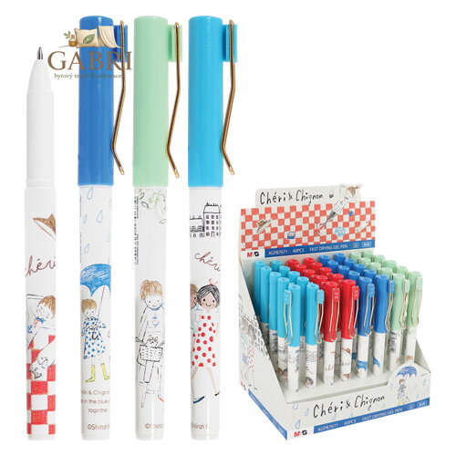 Pero gelové M&G Chéri & Chignon 0,7 mm, modré