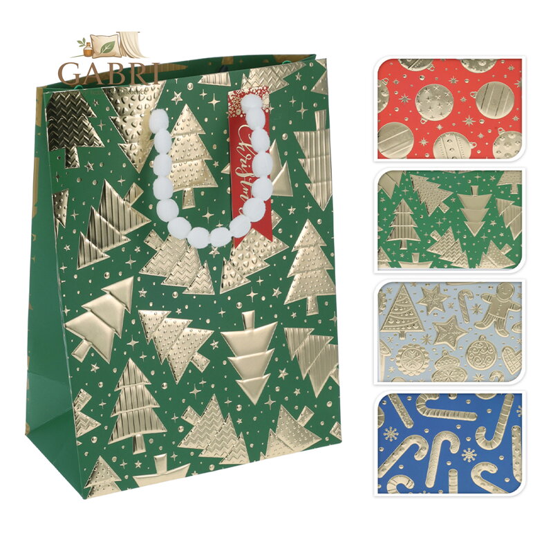 Dárková taška vánoční 30x12x40 cm (extra velká) - 4 designy