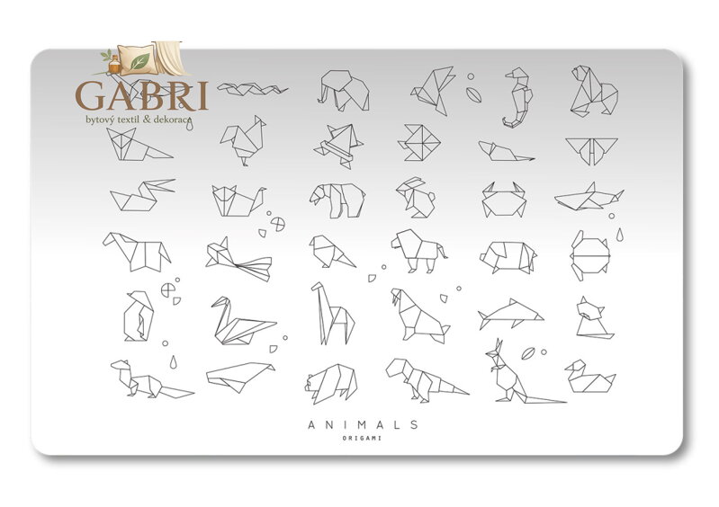 Podložka na stůl PP 60x45cm Origami animals