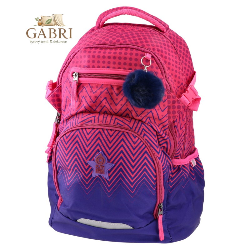 Školní batoh Apollo 251 Ergo Sunset - fialový / růžový