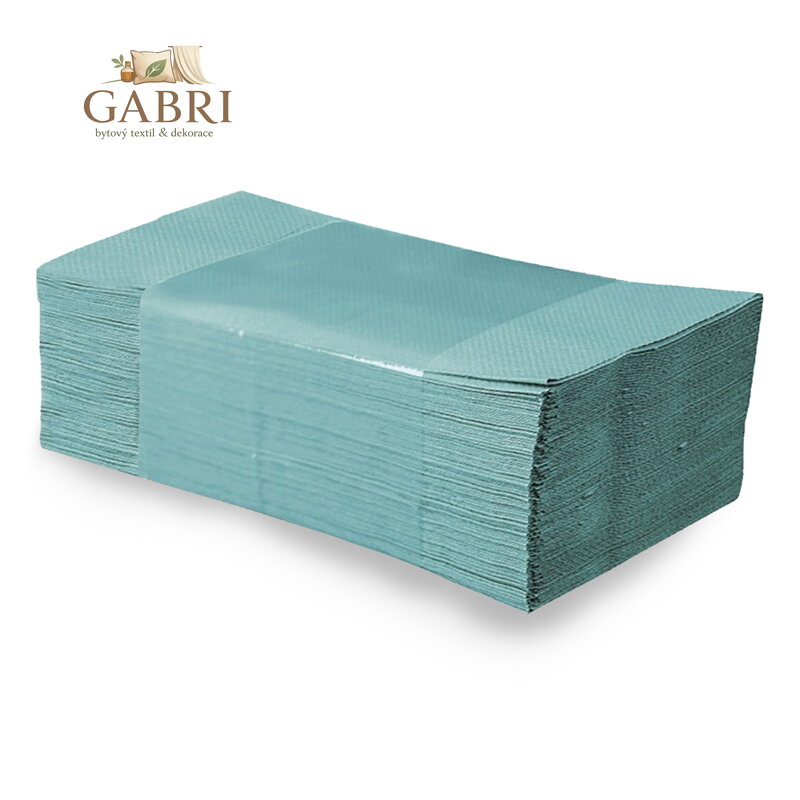 Papírové ručníky skládané ZZ, 25x23 cm, zelené (4000 ks)