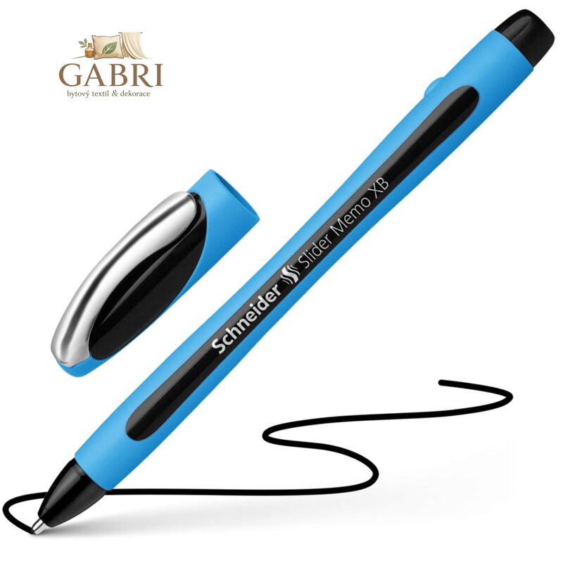 Gelové pero Schneider Slider Memo XB - černá náplň