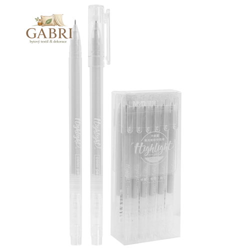 Pero gelové M&G Highlight 0,6 mm/stříbrné