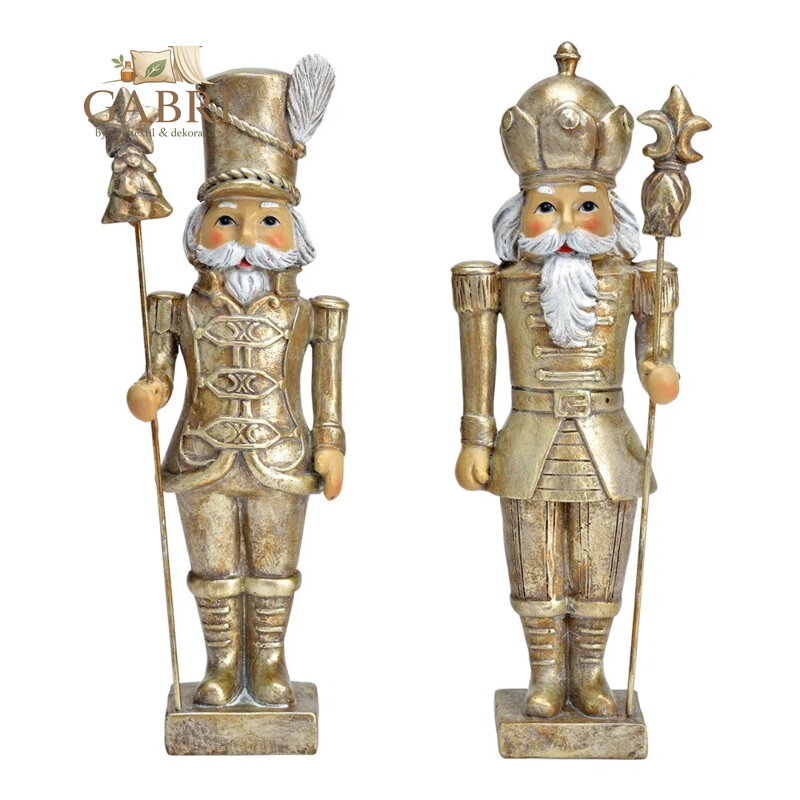 Soška Louskáčka 23 cm, zlatá (mix 2 vzorů /cena za 1 ks)