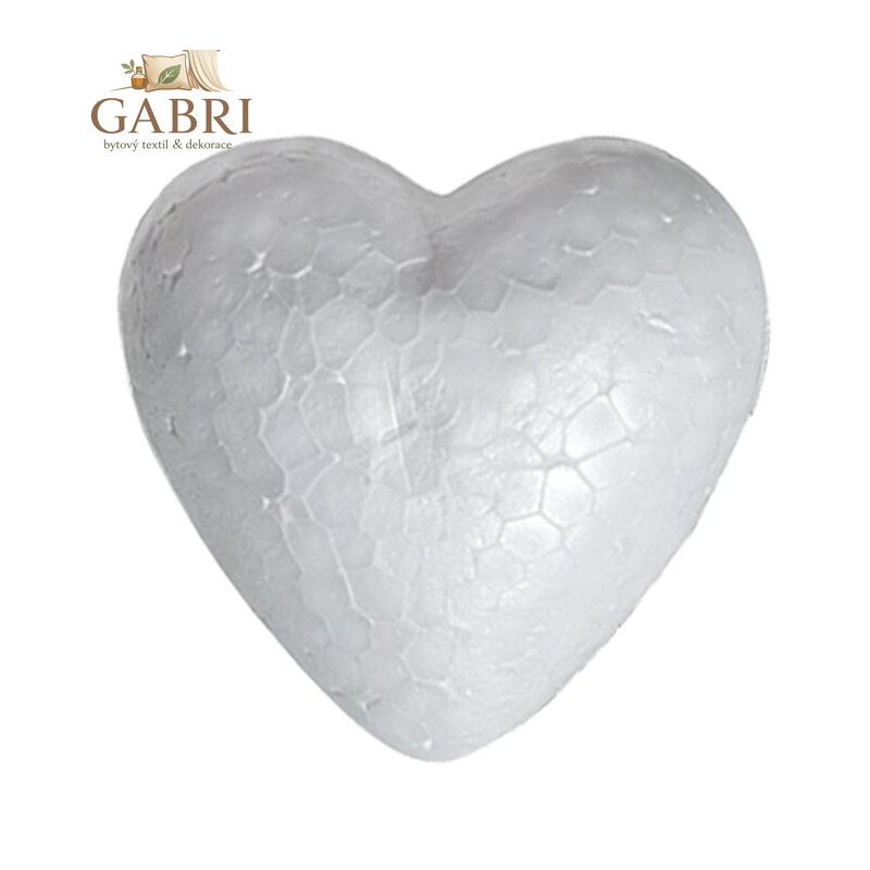 Srdce polystyrenové 85 mm, sada 2 ks