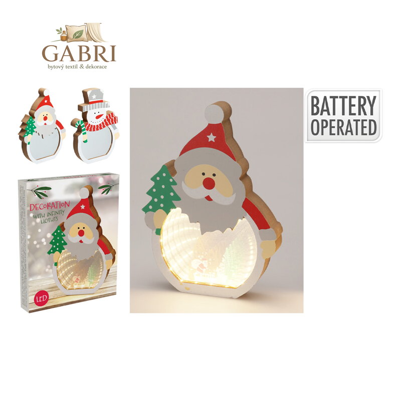 Mikuláš / Sněhulák s LED světlem Infinity Lights (mix / cena 1ks)