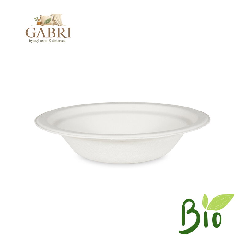 Miska kulatá BIO cukrová třtina 400ml, 18x4 cm (50 ks v bal.)