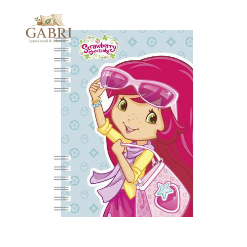 Zápisník A6 Akim s 3D aplikací - Strawberry 3