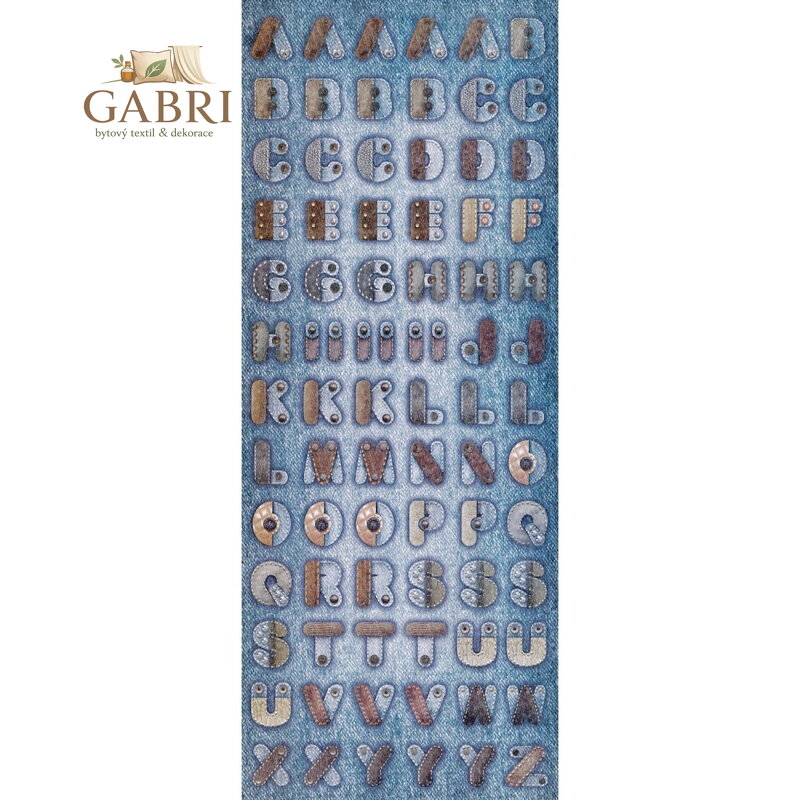 Nálepky embosované EDS 772 - Abeceda jeans