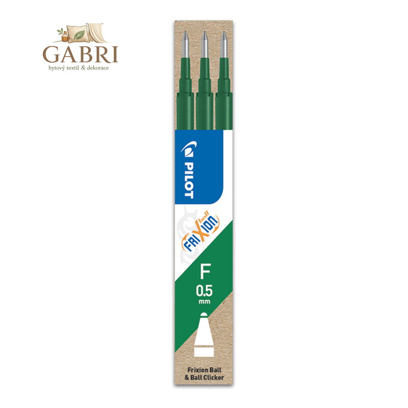 Náplň gumovací PILOT Frixion 0,5 mm/3 ks - zelená