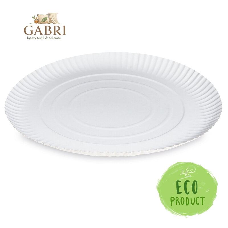 Talíř papírový hluboký 34 cm, 50 ks