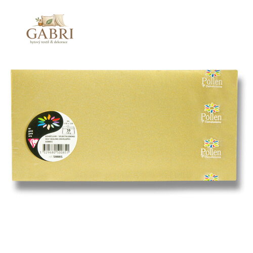 Obálka CF - DL zlatá samolep. 120g. (20ks)