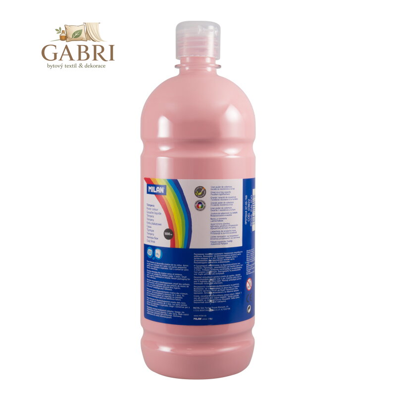 Barva temperová 1000ml světle růžová
