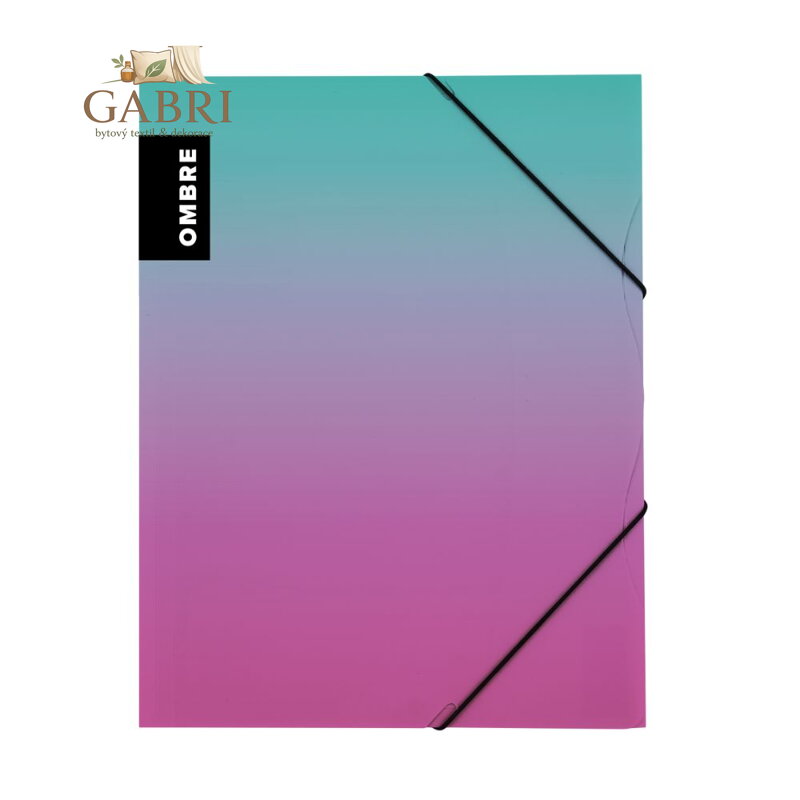 Sloha s gumou A4 PP OMBRE růžová