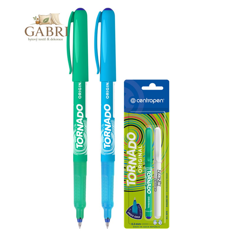 Pero kuličkové CENTROPEN 2675/2 Tornado Original + zmizík, blistr