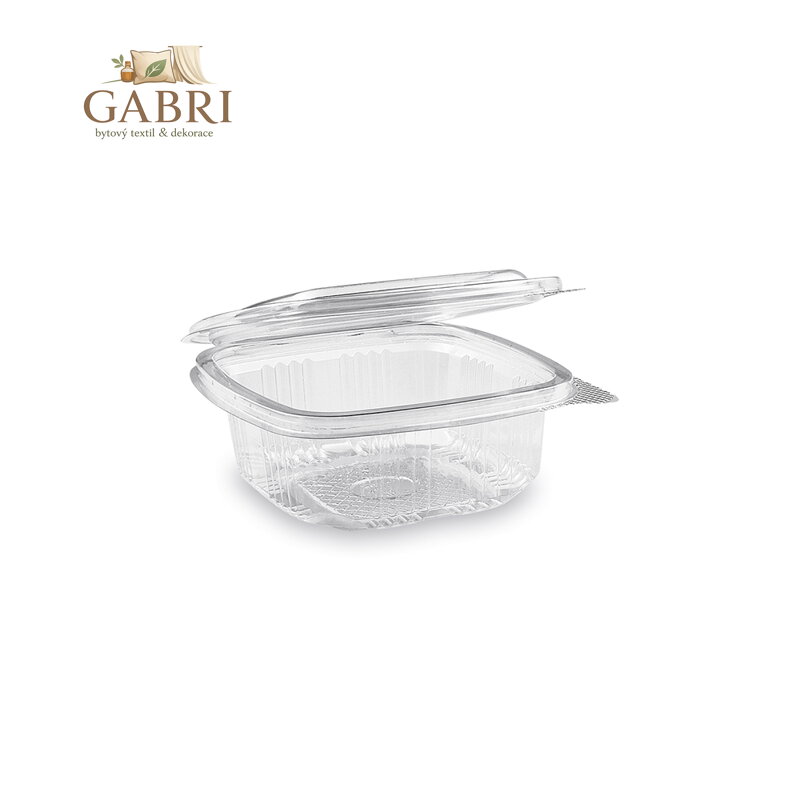 Miska hranatá s víčkem 250 ml, 50 ks