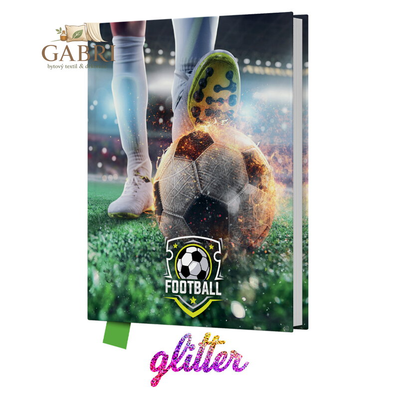 Památník JUNIOR 14x18 cm, 80 list. čistý - Fotbal