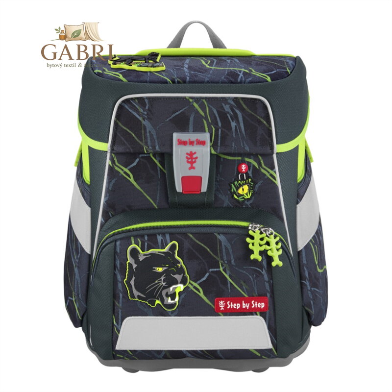 Školní aktovka SPACE pro prvňáčky - 5dílná sada, Step by Step Danger Cat Chiko, certifikov