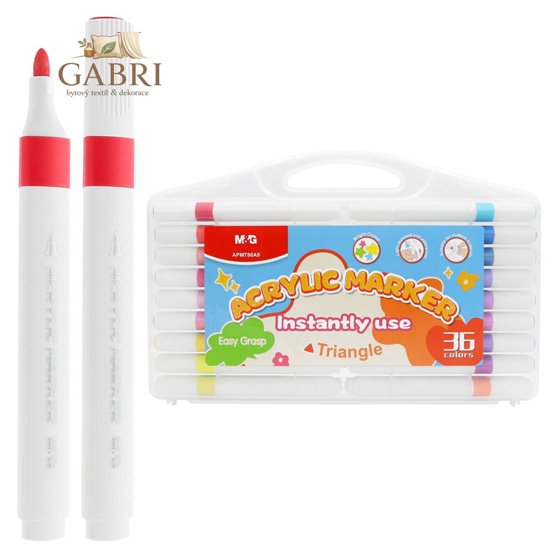 Trojhranný akrylový fix M&G - 36 barev