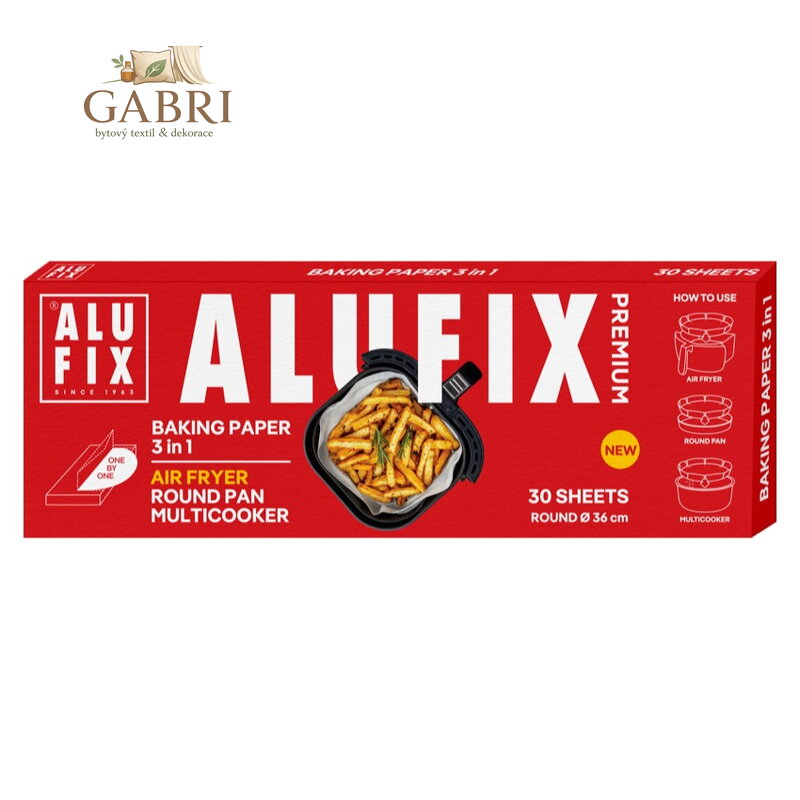 Papír na pečení, kulatý 36 cm (30 ks) ALUFIX Premium 3 v 1