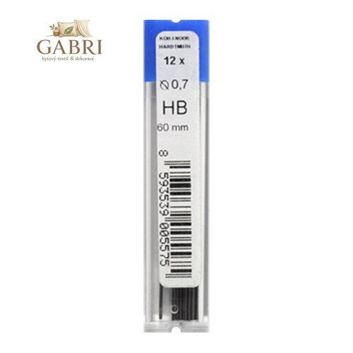 Grafitové tuhy KOH-I-NOOR HB / 0,7 mm, 12 ks