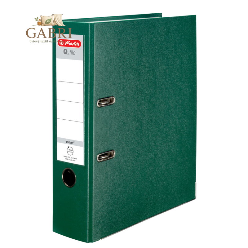 Pořadač pákový Herlitz A4 80 mm zelený