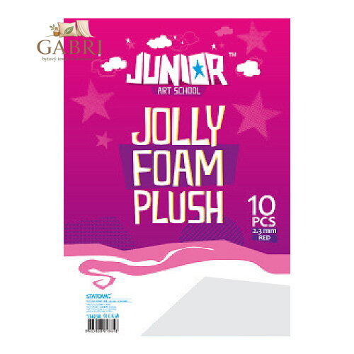 Dekorační plyš A4 EVA 10 ks bílý tloušťka 2,3 mm