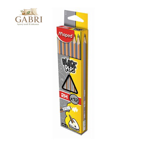 Tužka grafitová MAPED "BLACK'PEPS" 2H s gumou 1ks