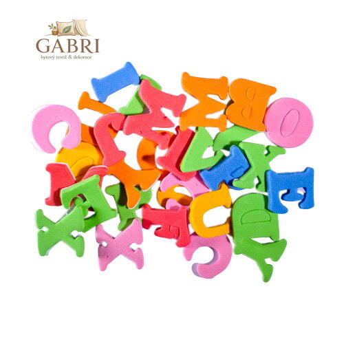 Samolepicí, barevná písmenka 20 ks