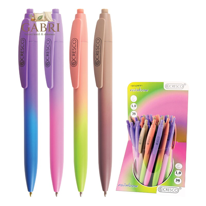 Pero kuličkové RAINBOW (mix farieb /cena 1ks) modrá náplň