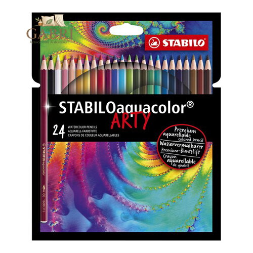 Pastelky akvarelové STABILO aquacolor Artyom, 24 ks různých barev