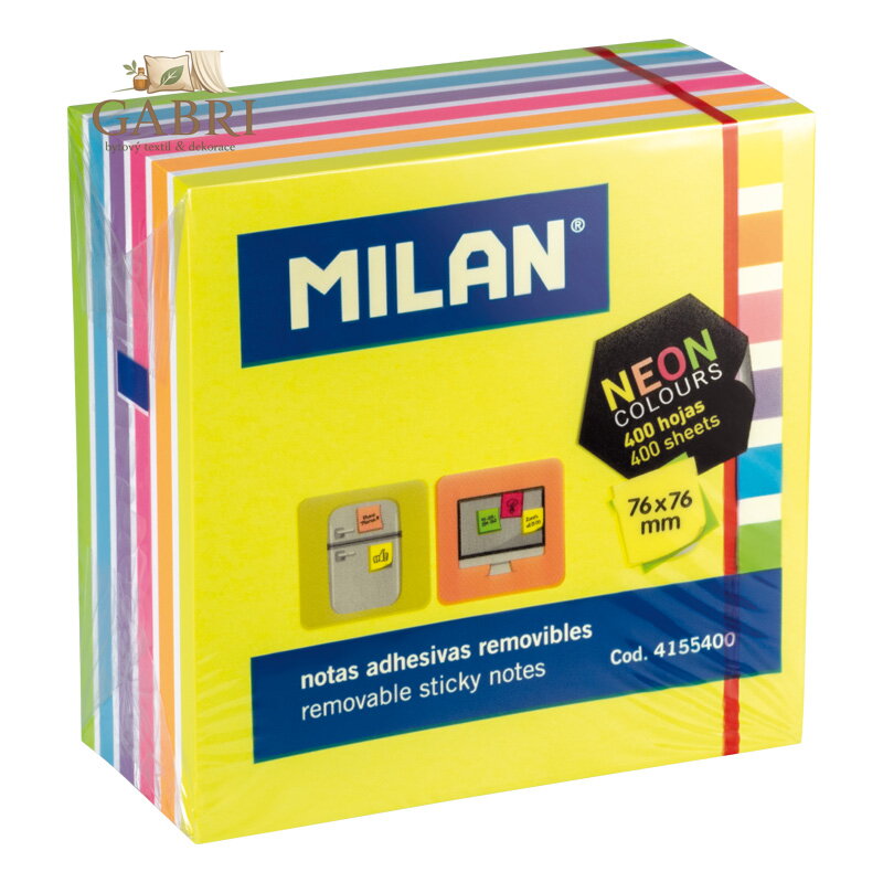 Blok lep MILAN NEON kostka 76 x 76 mm 400 l.