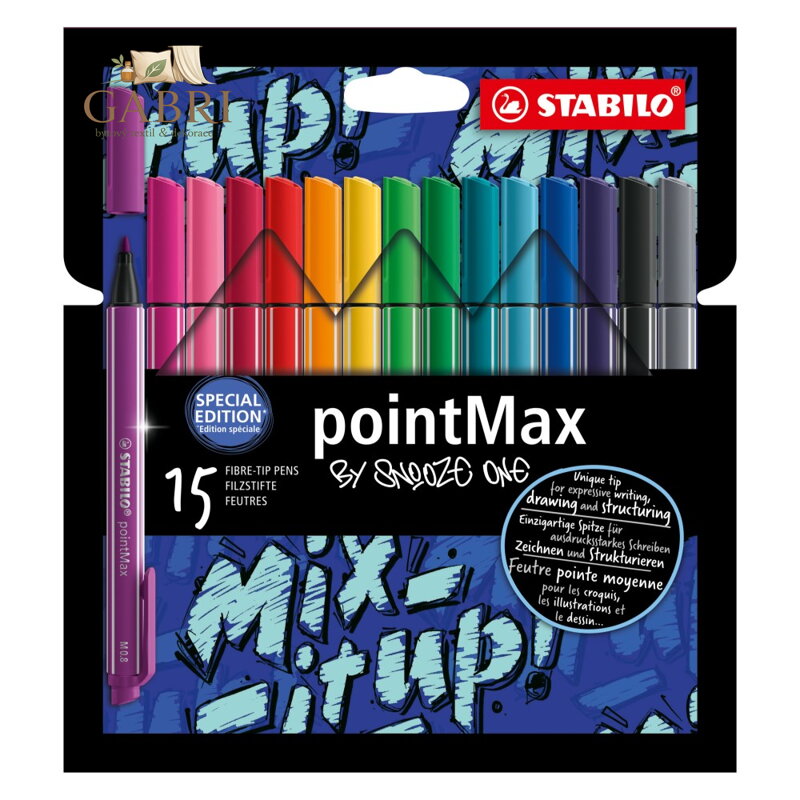 Liner na psaní STABILO pointMax - sada 15 ks