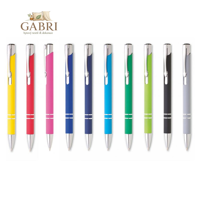 Kuličkové kovové pero SIONA SOFT (mix 10 barev /cena za 1 ks)