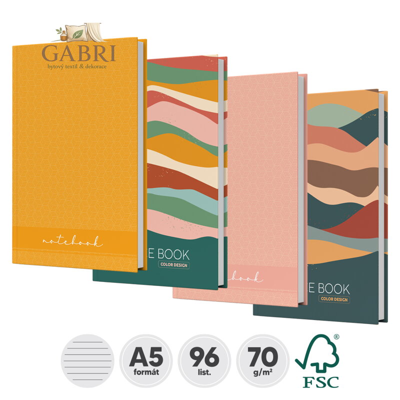 Kniha záznamová A5, linkovaná - 96 listová "B"