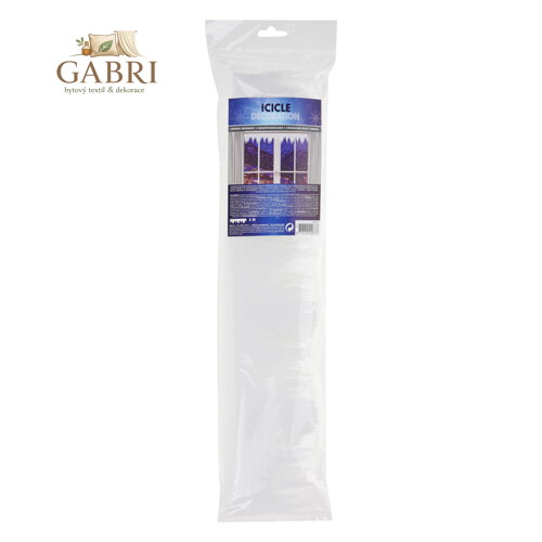 Girlanda - rampouchy / bílé 5 m, 1ks