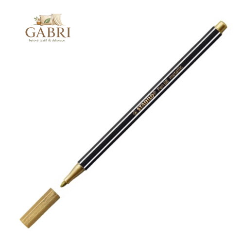 Fix metalický vláknový STABILO Pen 68 metallic zlatý