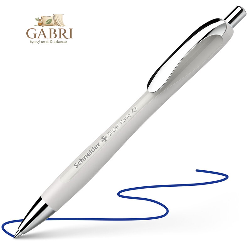 Kuličkové pero Schneider Slider Rave XB Silver grey - modrá náplň