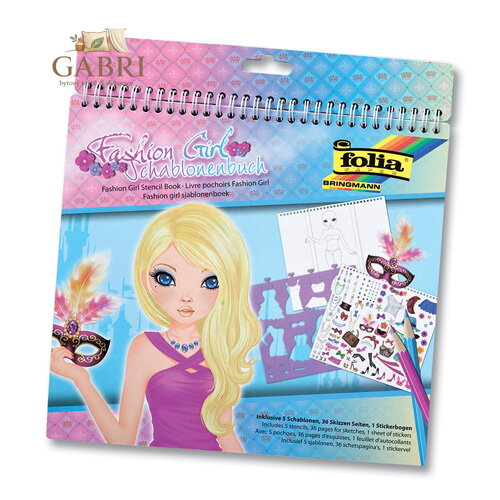 Kreativní blok se šablonami velký - Fashion Girl